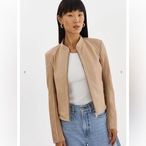 NWT LAMARQUE Hira fitted leather jacket